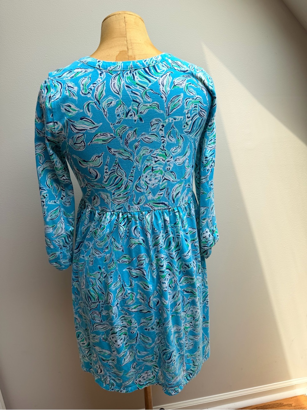Lilly Pulitzer Loran Swing Dress in Turquoise Oasis Outta Line - Picture 3 of 6